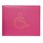 thehomegallery ® Disabled Blue Parking Badge Holder Protector Cover Wallet PU Leather New UK (Hot Pink)