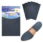 Unikstep 4 Pieces Shoe Sole Protectors, Shoe Bottom and Heel Anti Slip Grip Pads, Self Adhesive Non Skid Noise Reduction Sticker (Black)