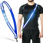 LED Reflective Belt Sash Walking Gear,Safety Lights for Walkers at Night,High Visibility Safety Rechargeable Reflective Running Gear for Men Women Kids Night Dog Walking Gear