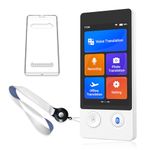 ANFIER Offline Language Translator Device W12 White 144 Languages and Accents No WiFi Needed with Protective Case and Lanyard