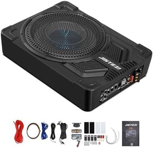 JinYeZi 10" 1200W Under Seat Car Subwoofer, Upgraded IRS2095 (IC) + IRL540N (MOSFET) Class D Amplifier, Upgrade Bass Enhancement and Cooling, Independent Low-Pass Filter & Gain Control