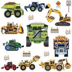 RoomMates New Speed Limit Construction Vehicles Wall Decal, Multicolour