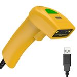 Symcode USB 1D Barcode Scanner, Handheld Wired CCD Laser Barcode Reader Scanner Supports Screen Scan UPC Bar Code Scanner for Warehouse, Library, Supermarket, POS