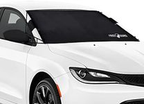 FrostGuard Vortex Premium Winter Windshield Cover with Built-in Security Panels and Wiper Blade Coverage + Mirror Covers - Weather Resistant; Protects from Snow, Ice and Frost (Black, Standard)