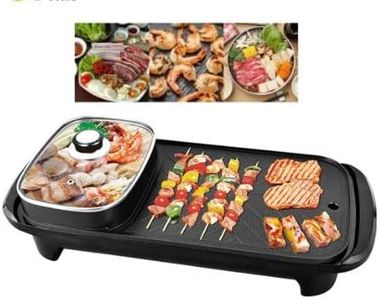 Matiko Electric Grill With Hot Pot, 2 In 1 Indoor Non-Stick Electric Hot Pot And Griddle For Korean Bbq, Steaks, Shabu - Shabu And Noodles - 1350 Watts, 53 Cm