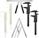 6 Pieces Eyebrow Measuring Ruler 3-point Positioning Permanent Makeup Symmetrical Tool Eyebrow Golden Ratio Caliper Ruler Microblading Gauge Ruler Measuring Tool for Eyebrow Brow Artists Makeup