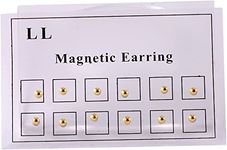 Useful and Deft12Pcs Stainless Steel Magnetic Crystal Fake Ear Stud Earrings Nose Lip Ring Clip On Cubic Zirconia Tragus for Women Men Multicolor Non Piercing Jewelry Set