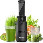 Cold Press Juicer, INOVIVA Electric Juicer Machines Compact Powerful,70 RPM Low Speed Slow Juicer Machines 12-inch Masticating Juicer, Juicer for Vegetables and Fruits Easy to Clean