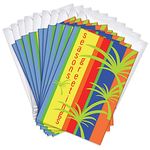 Vintage Retro Holiday Boxed Greeting Card Multi-Pack Set (4x6) by Wright Home & Gift | 10 Cards + 11 Envelopes (Stripes and Palm Trees)