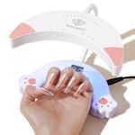 Modelones UV LED Nail Lamp, UV Light for Gel Nails, Goose Neck UV Lamp for Nails, 48W Nail Dryer for Gel Nail Polish, Cute Meow UV Nail Light with 3 Timers, USB Nail Lamp for Fast Curing