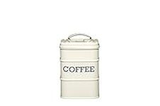 KitchenCraft Living Nostalgia LNCOFFEECRE Coffee Storage Canister, 11 x 17 cm - Antique Cream