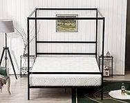 Bonnlo Black Canopy Bed Frame Full 