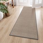 Lahome Farmhouse Kitchen Runner Rug, 2x6 Hallway Runner Rug Non Slip for Entryway Indoor Washable Carpet Runners for Hallway 6ft Neutral Rug Runner Kitchen Mats for Floor Entry Bathroom, Grey