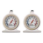 2PCS Oven Thermometer, Stainless Steel Dial Oven Thermometer Portable Food Cooking Baking Temperature For Fan, Gas, Electric, Pizza Oven, Air Fryer, or Range Cooker - Cooking/Baking/BBQ