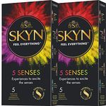 SKYN 5 Senses Condoms Mix Latex Free Sensoprene Condoms - 10 Pack (5x2)