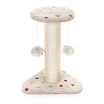 Nobleza Cat Scratching Post Small Cat Activity Center Kitty Climbing Tree with sisal Kitten Play Tower with Hanging Toys, Brown