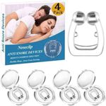 Magnetic Anti Snore Nose Clip (4 Pack)- Silicone Anti Snoring Nose Clip - Airing Snoring Device for Removal of Noise While Sleeping - Nasal Snore Clip for Better Sleep - Reusable Snore Aids