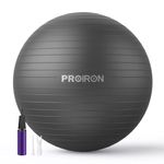 PROIRON Extra Thick Exercise Ball 55cm 65cm 75cm, Anti-Burst Gym Ball, Swiss Ball with Pump for Yoga, Pregnancy, Labour, Pilates, Fitness, Stability