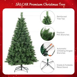 SALCAR 6ft Artificial Christmas Tree – Lifelike Holiday Decoration