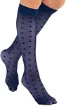 Collections Etc Stylish & Comfortable 15-20mmHg Compression Knee High Stockings, 3 Pairs - Made in USA