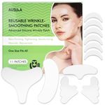 AUSLKA Silicone Patches for Wrinkles (11 PCS), Forehead & Neck Wrinkle Patches, Reusable Silicone Face Patches for Wrinkles, Anti Aging Silicone Wrinkle Patches, Frown & Chest Lines