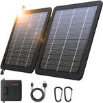 GOODaaa 10W Portable Solar Charger with Dual USB Outputs Super Handy Foldable Size 24% High Conversion Efficiency Solar Panels, Waterproof & Dustproof & Shockproof, Universal Compatibility