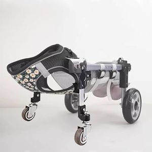 Adjustable 4-Wheel Dog Wheelchair for Front & Hind Legs – Lightweight Mobility Aid for Injured, Disabled, or Elderly Dogs – Fits Small to Large Breeds(4wheel,L)