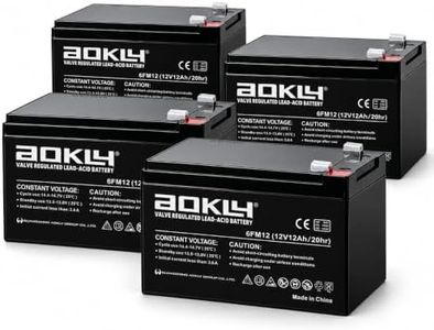 A AOKLY 6FM12 12V 12Ah Lead Acid Battery Replacement Rechargeable, 4Packs