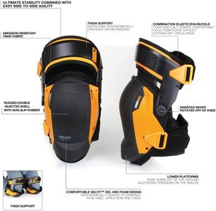 TOUGHBUILT GELFIT Stabilization Knee Pads – Heavy Duty Protection