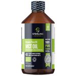 Pure Organic C8 MCT Oil - 500ml | 4X Ketones & Quick Conversion Support Keto Diet & Fasting | 100% Sustainable Coconuts | Safe & Premium Lab Tested | Vegan Friendly & Gluten-Free | STERLING NUTRITION