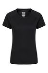 Mountain Warehouse Endurance Womens T-Shirt - IsoCool Ladies Top, UV Protection UPF30+ Tee, Breathable & High Wicking - for Spring Summer, Running, Travelling Black 10