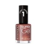 Rimmel London Super Gel Nail Polish At-Home Gel Manicure, Naughty Or Nice, Red Shades - 12ml