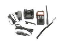 Standard Horizon HX40E Marine VHF Handheld Transceiver, Red/Black, Waterproof, 12.0 Volts, Lithium-Ion Battery, 7-9 Hours Battery Life, For Adults, Includes Charger Cradle & Manual