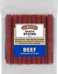 Old Wisconsin Beef Sausage Snack Sticks, Naturally Smoked, Ready to Eat, High Protein, Low Carb, Keto, Gluten Free, 26 Ounce Resealable Package