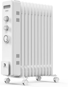 VonHaus 11-Fin Oil Radiator Heater, 2500W – Portable Electric