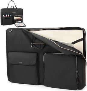 Damero Art Portfolio Case 24 x 36, Artist Portfolio Bag Poster Board Storage with Shoulder Strap, Artwork Carrying Tote Bag for 4k 8k Sketching and Drawing Painting Supply, Black