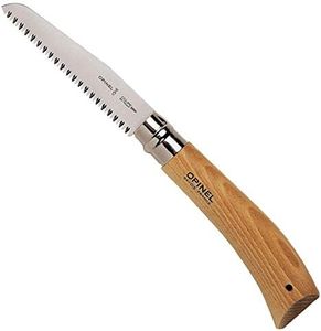 OPINEL - N°12 Scie - Scie Pliante OPINEL Jardinage - Scie Pliable Coupe-Branche Lame en Carbone Revêtement Anti-Corrosion - Lame et Manche en Bois de Hêtre, Mixte Adulte, Marron, 12 cm