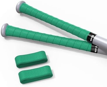 JAYA Baseball Bat Grip Tape 2 Pack, 1.1mm PU Non-Slip Grip, Diamond Pattern Tacky Wrap for Baseball & Softball Bats, Green
