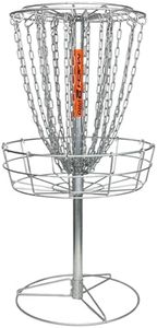 DGA Mach 2 Pro Disc Golf Basket – 24-Chain Professional Target with Hot-Dipped Galvanized Steel, All-Weather Heavy-Duty Construction for Outdoor Play, (in-Grond Kit Mounting Option)