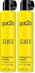 Got2b Glued Hairspray, Blasting Freeze Spray, Strong Hold Hairspray for Up to 72 Hours, Vegan, Silicone Free, 300 ml (Pack of 2)