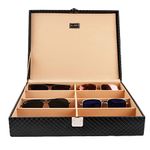 ALAWO Presence 8 slots Sunglasses Box Case Organizer Holder in Black & Cream color