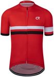 Coconut Ropamo CR Mens Cycling Jersey Short Sleeve Road Bike Shirt with 3+1 Zipper Pockets Breathable Quick Dry, Red/White-2