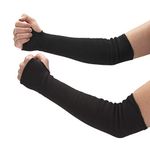 MAGID Cut Resistant Protective Arm Sleeves | 100% Kevlar Knit 22" Double Layered Cut Resistant Sleeve with Thumb Slot - Cut Level 4, Fire Resistant, 22" Length, Black (1 Pair)