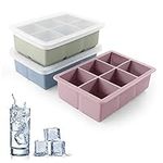 Excnorm Silicone Ice Cube Trays 3 P