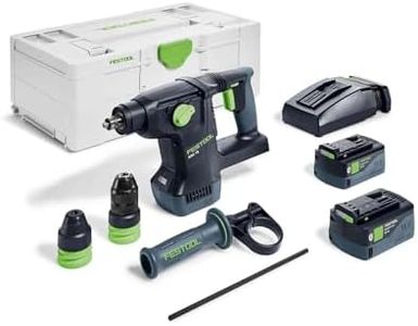 Festool Akku-Kombihammer KHC 18 5,0 EBI-Plus, inkl. 2 x Akkupack BP 18 Li 5,0 ASI, inkl. Bohrfutter C SDS KHC, mit Zusatzhandgriff im Systainer SYS 3 L 187