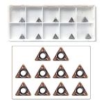 Carbide Turning Inserts Indexable Inserts for Pneumatic Chamfering Machine, Lather Turning Tool,Holder Machining,10 Pieces
