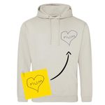 Crafted Memories - Custom Embroidered Sweatshirt Hoodie | Personalised Handwriting or Message | Unisex Couple Hoodie | Ethical PETA Vegan Approved | 80% Ringspun Cotton, Your Handwriting