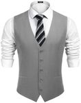 COOFANDY Men's Business Suit Vest Slim Fit Dress Vest Wedding Waistcoat