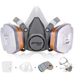 AirGearPro M-500 Reusable Respirator Mask with A1P2 Filters | Anti-Dust Gas mask Ideal for Spray painting, Sanding, construction, Chemical, DIY