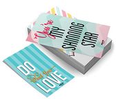 Inkdotpot Lunch Box Notes For Adults/Teens, Motivation Inspiration Affirmation Cards, Pack of 120, Unique Designs (Motivational Theme)